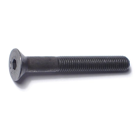 Midwest Fastener 1/4"-28 Socket Head Cap Screw, Flat, Plain Steel, 2 in Length, 5 PK 79545